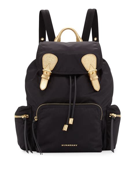 burberry medium rucksack runway nylon backpack black|BURBERRY Nylon Medium Rucksack Backpack .